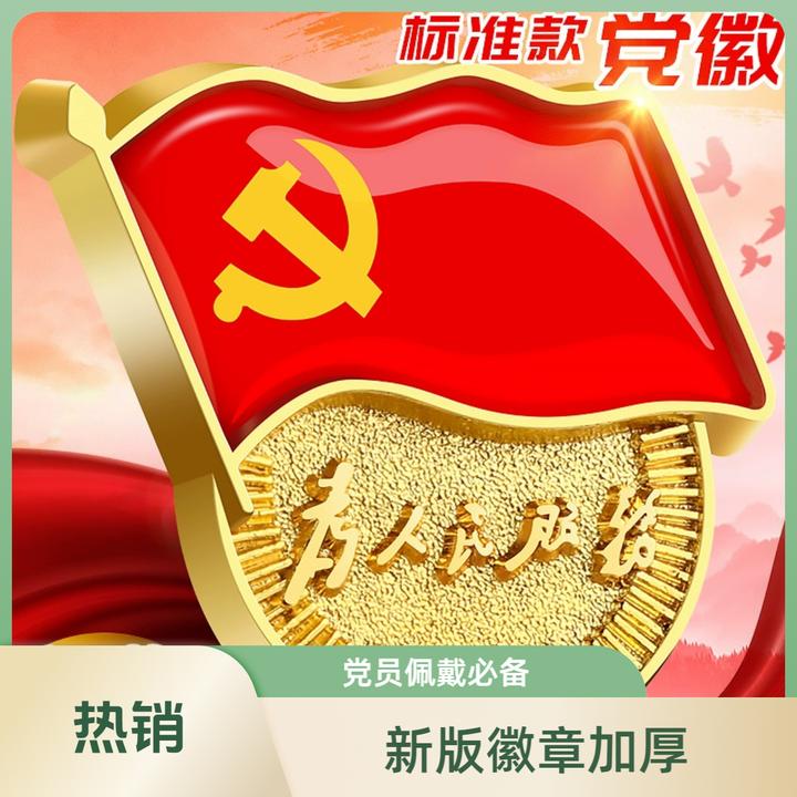 党徽磁铁标准型2025年新版党徽高档党章胸针大磁铁纯铜胸针贴纸