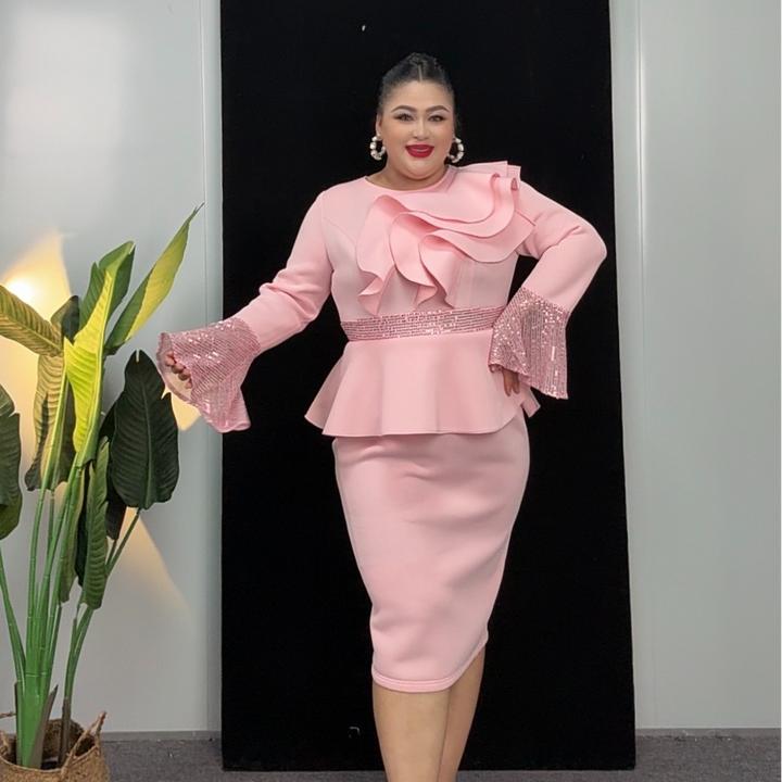 AHLIMA大码女装2024推荐款显瘦气质时尚修身轻奢减龄甜美