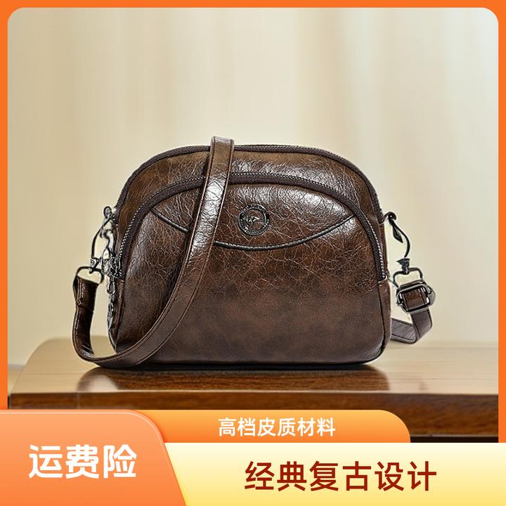 软皮休闲多层女包2025秋冬新款轻便单肩包时尚简约女包百搭斜挎包