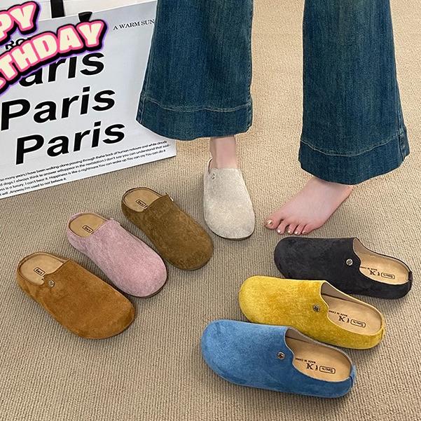 2025包头防滑厚底增高百搭博肯拖鞋复古休闲半拖女ins潮时尚情侣