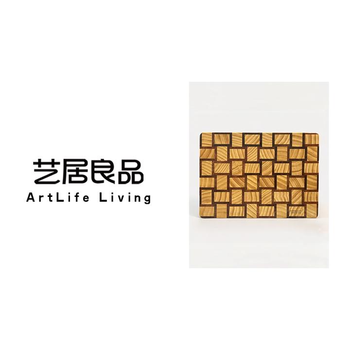 棋盘格方形中式菜板抗菌防霉家用实木切菜水果案板3cm厚厨房用品