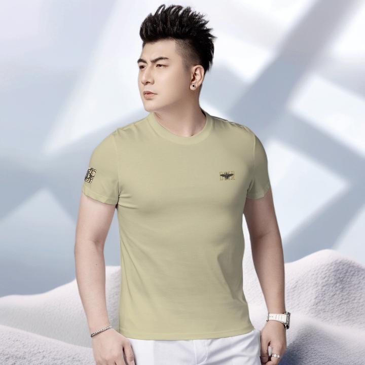 宾斯洛特夏季新款潮流蜜蜂刺绣短袖t恤男士休闲上衣半袖体恤男装