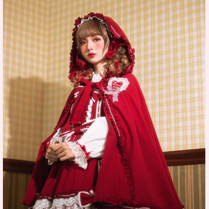 蔷薇废墟原创古早Doll感纯甜洛丽塔LolitaJSK连衣裙蔷薇娃娃lo裙