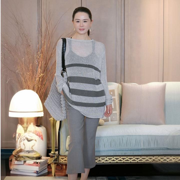 璇之恋·王璇·品味条纹衫（微透）·王璇原创设计