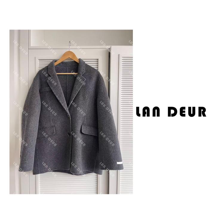 JIUJIU【初雪刊本】绵羊毛+山羊绒通勤百搭简约纯色毛呢外套上衣女