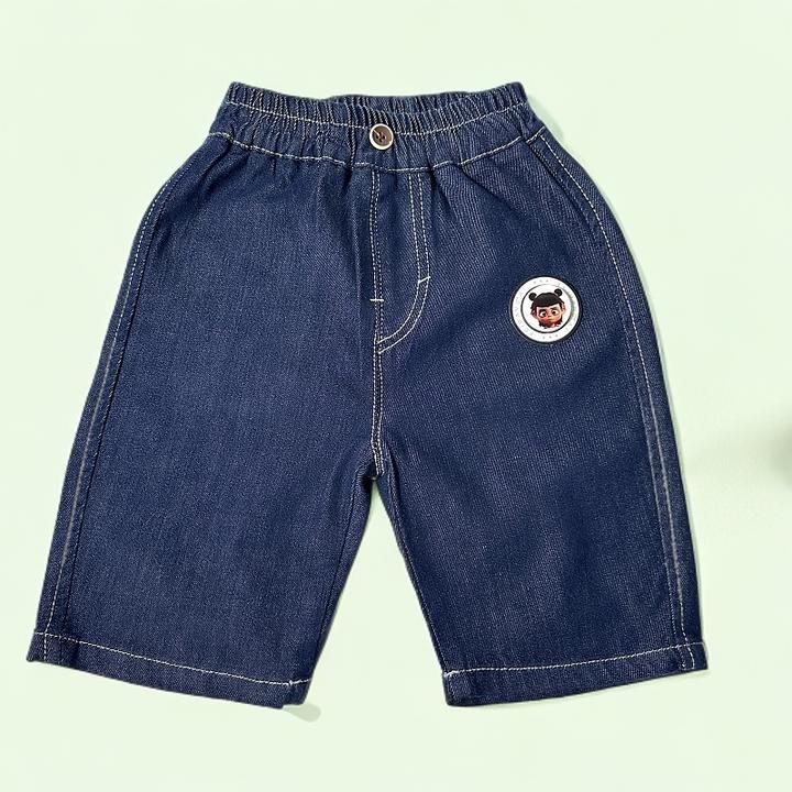 男童卡通牛仔裤2025夏季新款韩版时尚百搭牛仔裤儿童潮童哪吒中裤
