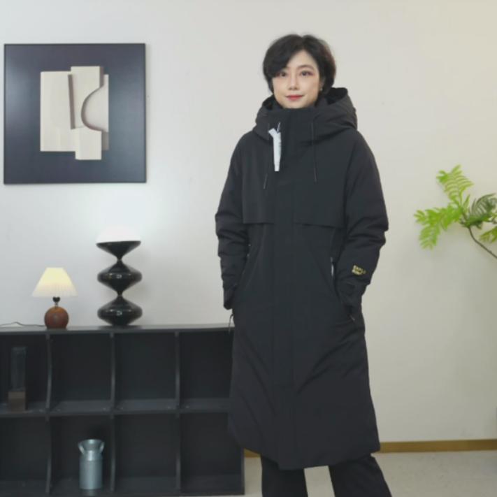 【U.M】风雪盾长款连帽鹅绒服