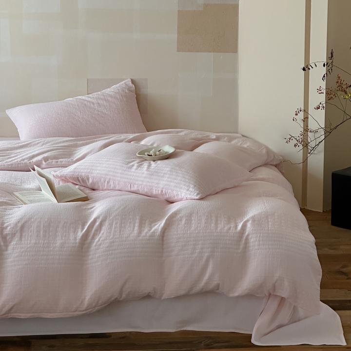 INS风全棉色织提花床上四件套四季亲肤纯棉床单被套女生被罩床品