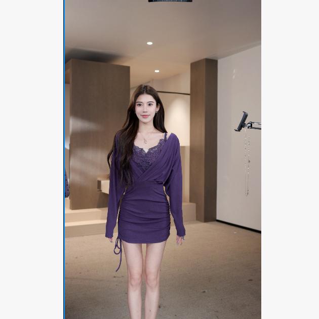 【禾呈】早秋修身时尚休闲百搭设计显瘦通勤长袖连衣裙10648