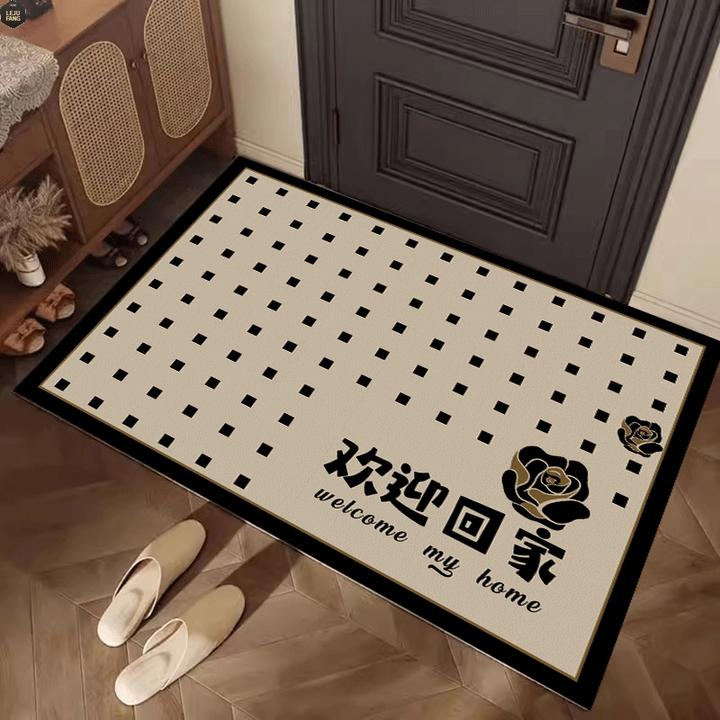 pvc新款地垫入户门垫子可擦免洗脚垫 棋盘格门口进门高级耐脏防油
