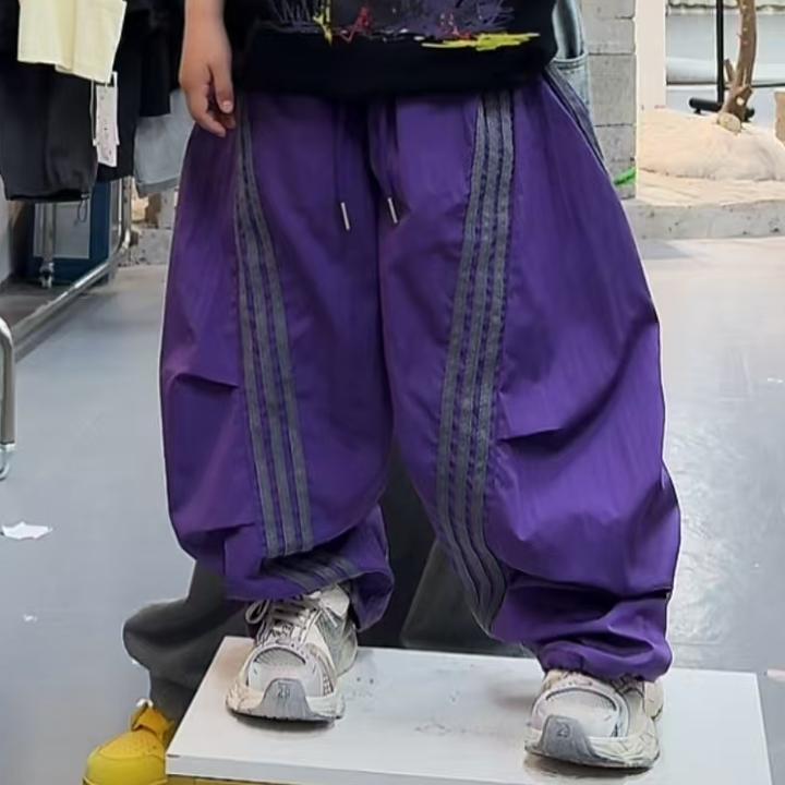 吾2025【Y】4月14日 儿童男童女童时尚紫色百搭工装裤2666-