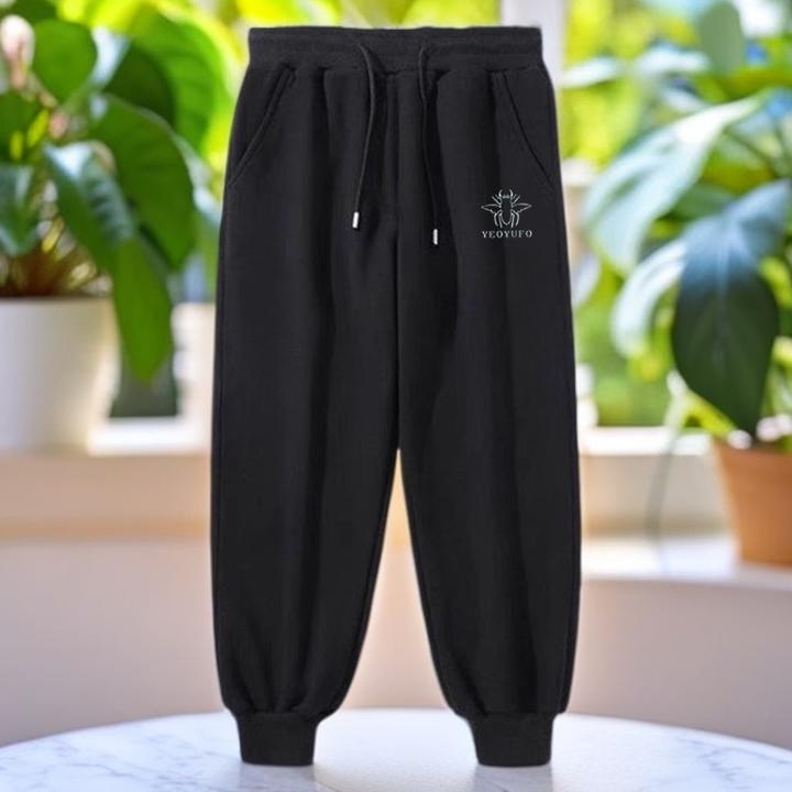 大码男装加肥加大休闲裤纯色印花长裤束脚裤春秋款特大号宽松裤子