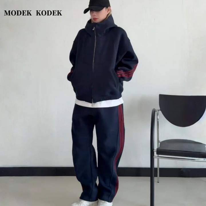 MODEK KODEK秋冬新款美式休闲外套高级感潮牌男士运动卫裤两件套