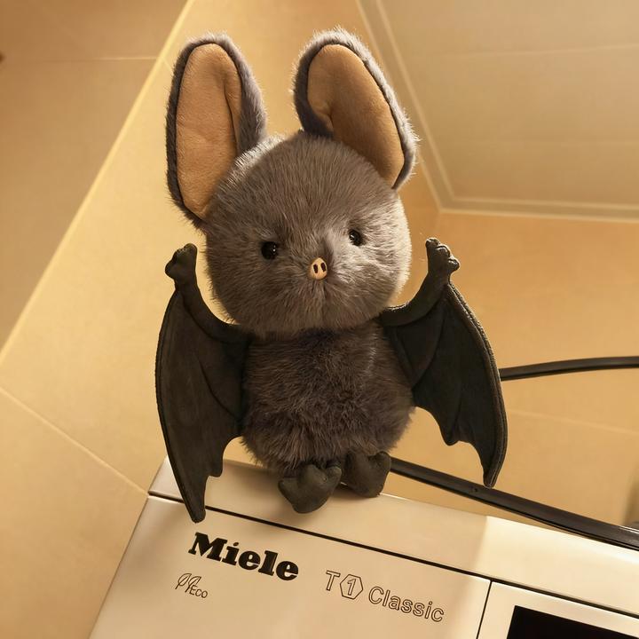 超萌搞怪蝙蝠猪毛绒玩偶创意万圣节趣味玩具娃娃摆件公仔可爱灰HR