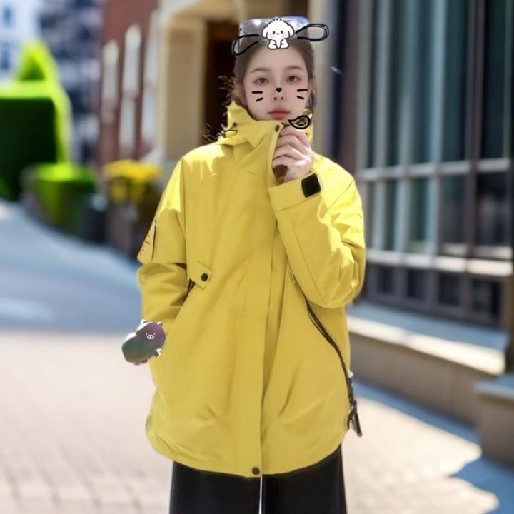 宿慕SUMU女装男女同款连帽冲锋衣三合一2025新款秋冬情侣外套2518