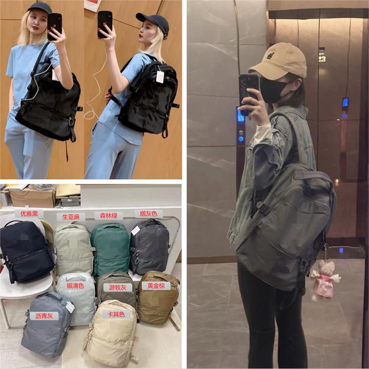 22L双肩包轻便旅行背包电脑包防水运动健身瑜伽包户外徒步爬山包