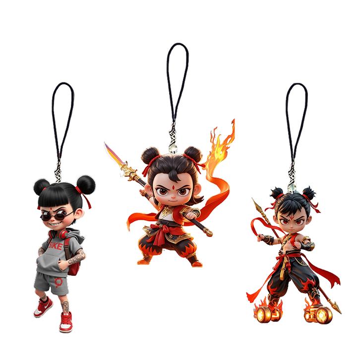 哪吒魔童闹海挂件哪吒2周边手机链卡通动漫高颜值创意书包挂饰