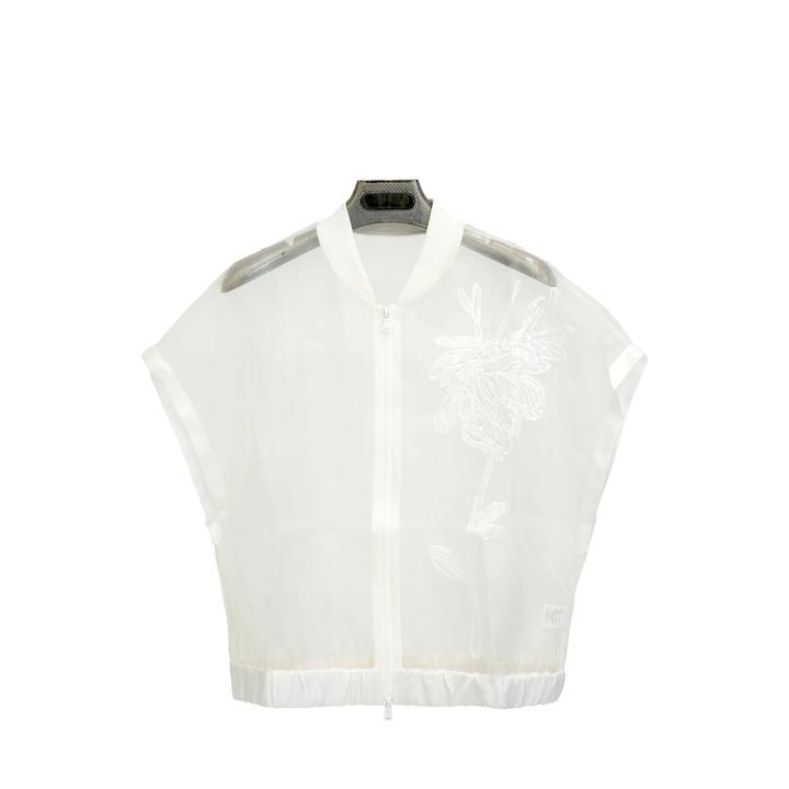 【冬姐精选】25新款100桑蚕丝 无袖绣花马甲-FY5093S