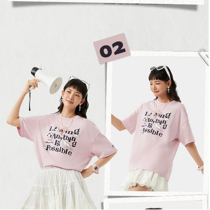 透气显瘦短袖丨李宁休闲女士t恤25新款夏季针织圆领运动服AHSV258