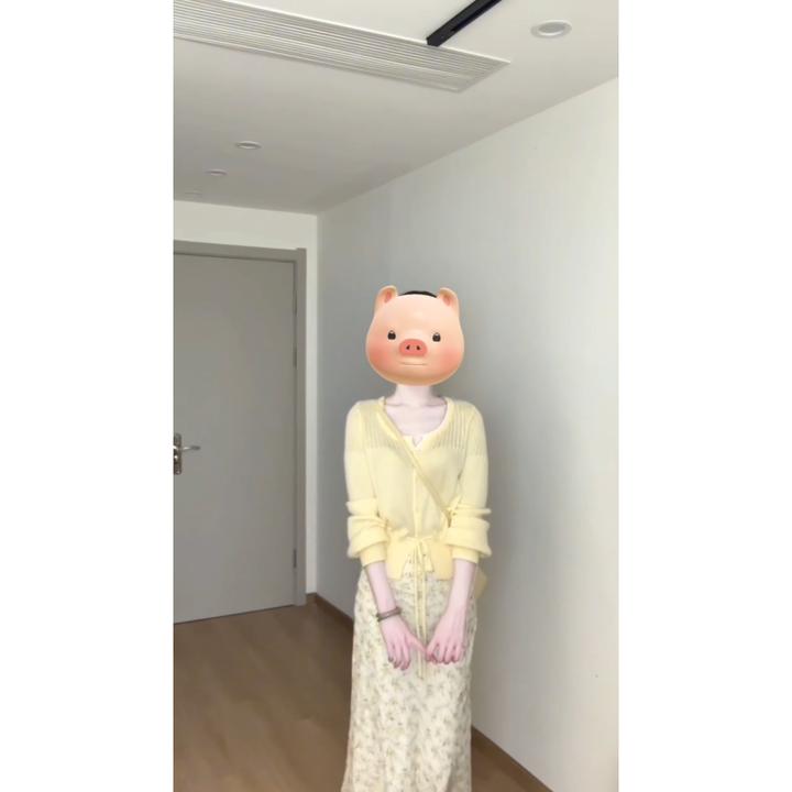 MARIE.COCO温柔风时尚圆领抽绳针织上衣女装新款碎花半裙一整套