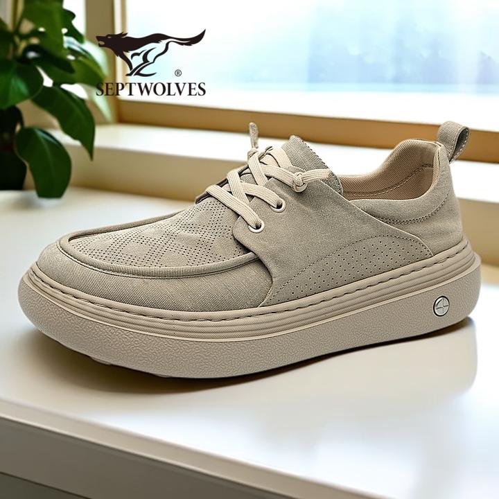 七匹狼男鞋秋季轻薄透气防臭懒人一脚蹬软底布鞋男士轻便休闲板鞋