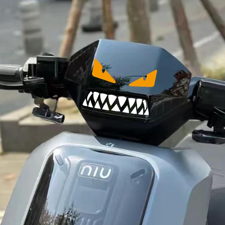 适合小牛NXT贴纸挡风板恶魔眼贴纸九号摩托车头盔反光装饰个性贴