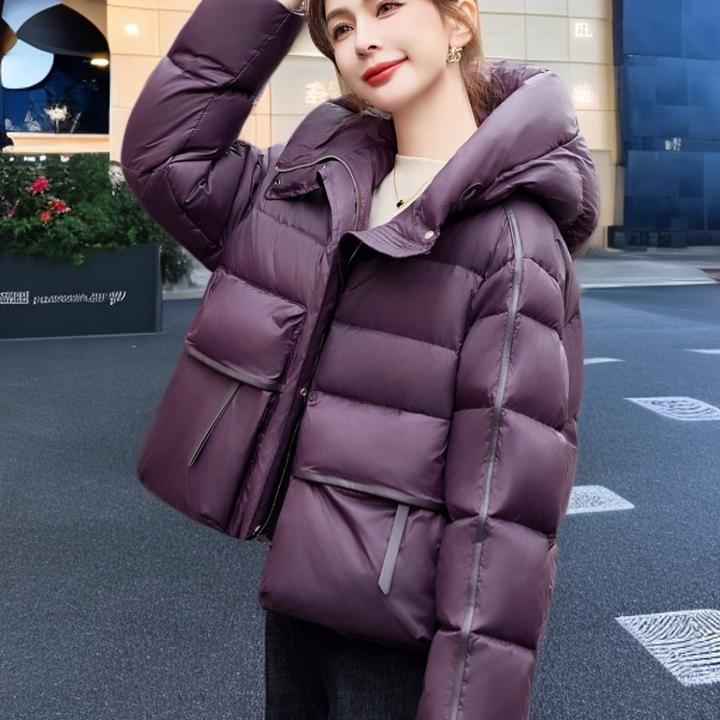 短款泡芙羽绒服女款2025冬季新款保暖加厚白鸭绒超好看小个子外套