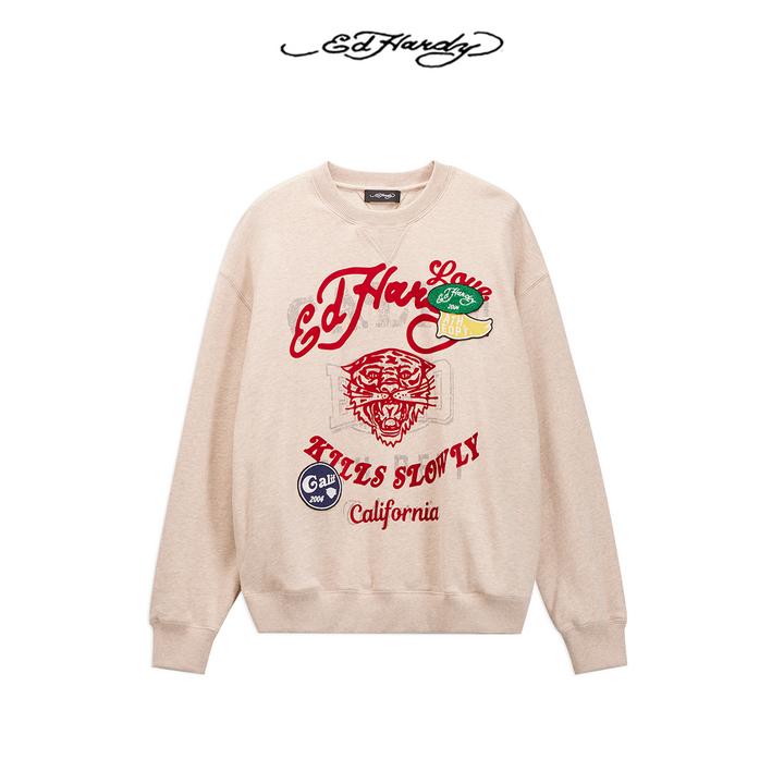 Ed Hardy/埃德哈迪秋季新款经典虎头系列时尚潮流卫衣E1QDW309