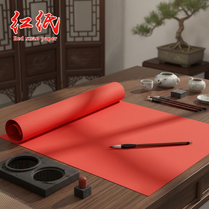 红纸万年红剪纸红色自写乔迁结婚压井盖数学应用题专项训练书对联