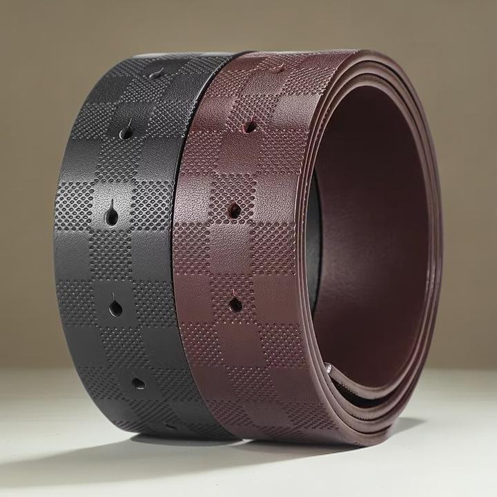 男士真皮不带头腰带适用于爱马男士皮带不带头腰带男士牛皮皮带条