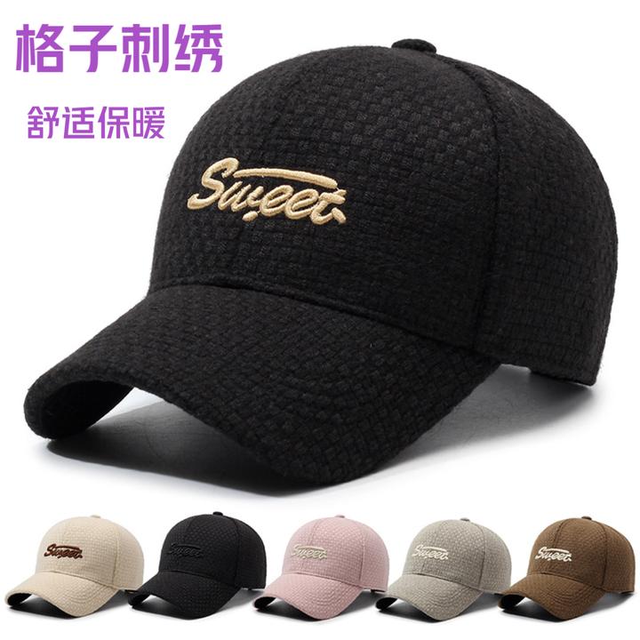 男女鸭舌帽光身秋冬字母森系百搭帽子钓鱼遮阳帽户外冬季保暖帽子