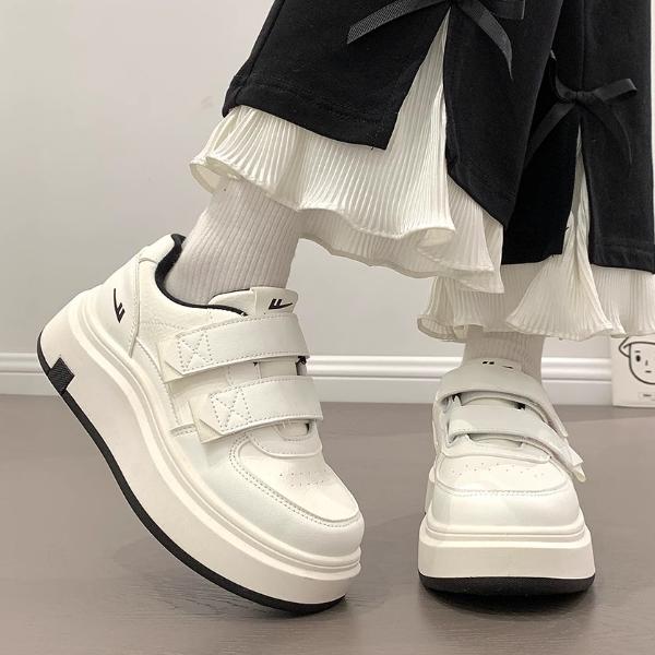 回力魔术贴厚底透气小白鞋女2025新款百搭休闲鞋小众轻便运动板鞋