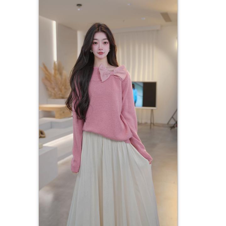 Basic House/百家好新款百搭减龄针织衫  B1405B56442