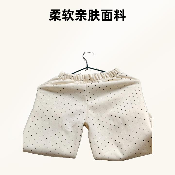 儿童白色个性圆点儿童直筒裤女宝宝宽松纯棉长裤女童休闲百搭裤子