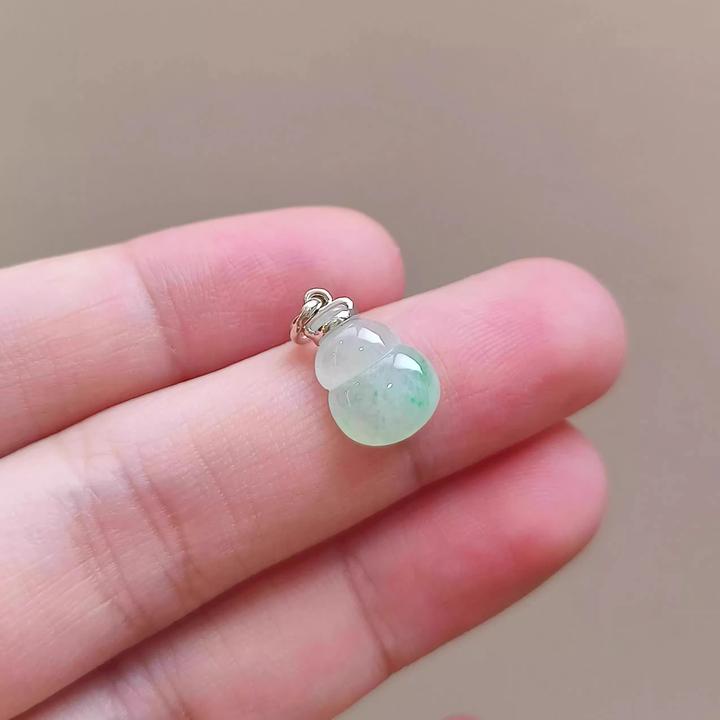 镀18K扣头镶嵌迷你葫芦小提溜diy万能链项链小吊坠配件扣女款配