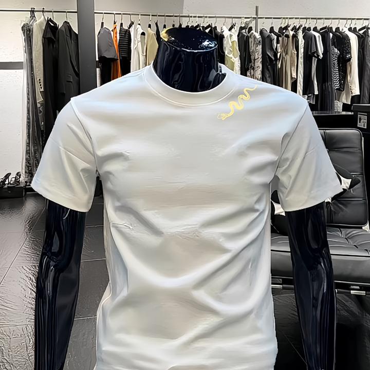 2025新款国潮重磅短袖T恤男士纯棉圆领时尚休闲潮流印花个性上衣