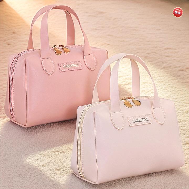 超火精致轻奢化妆包女手提大容量旅行小众高颜值化妆品收纳包新款