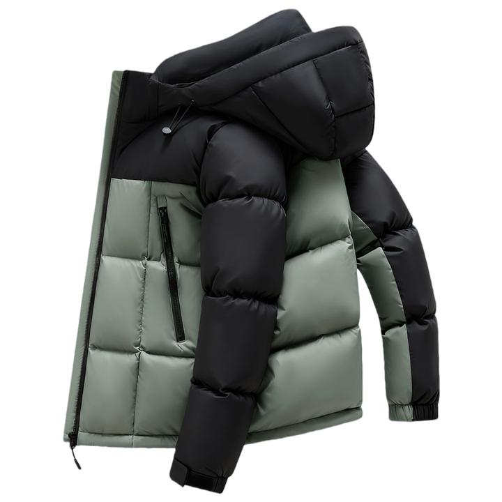 男士鹅绒羽绒服冬季2025新款休闲加厚保暖短款排骨防寒服外套潮流