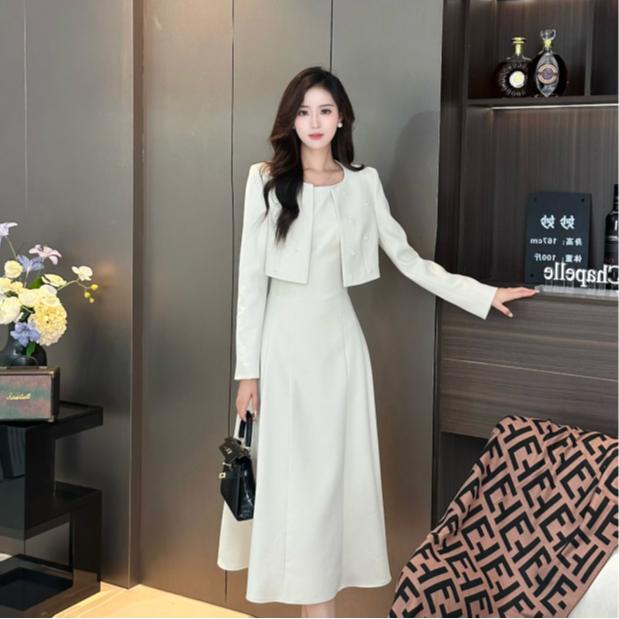 拉夏贝尔/25西装气质女神范轻奢通勤风礼服上衣+连衣裙 10590 LSC