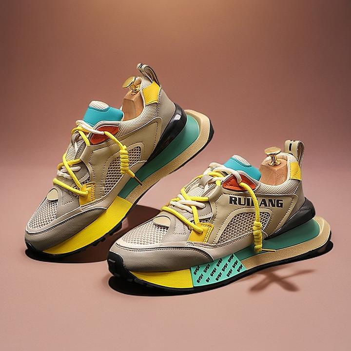 法莎尼亚潮鞋男士新款透气时尚百搭运动休闲鞋舒适个性男生鞋子