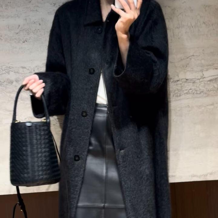 TANTAN 时尚中长款毛呢秋冬韩版大衣3981