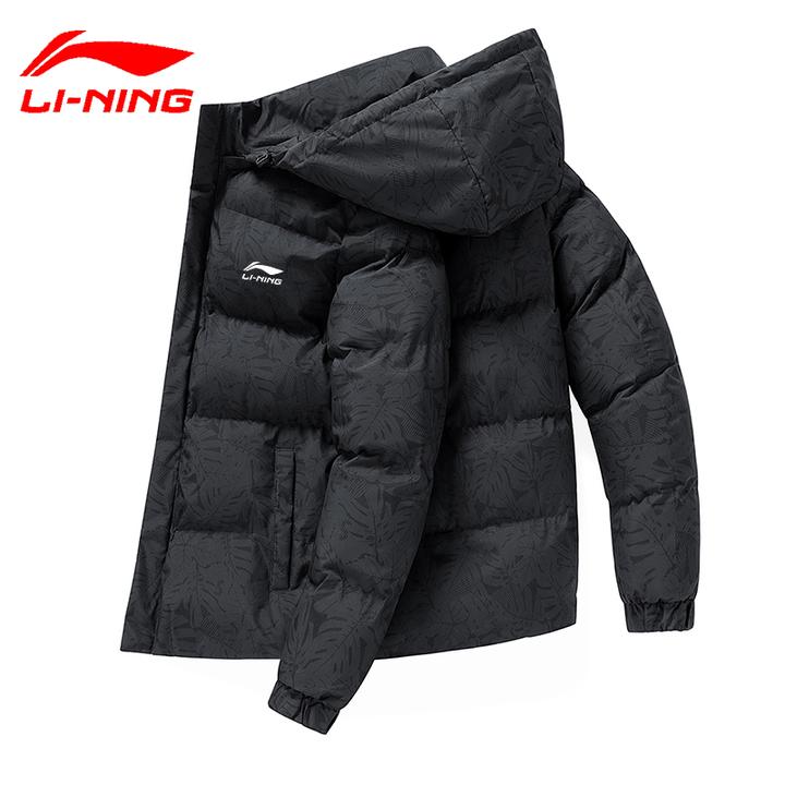 LI-NING/李宁羽绒棉服男士潮牌冬季加绒加厚外套棉衣宽松枫叶棉袄