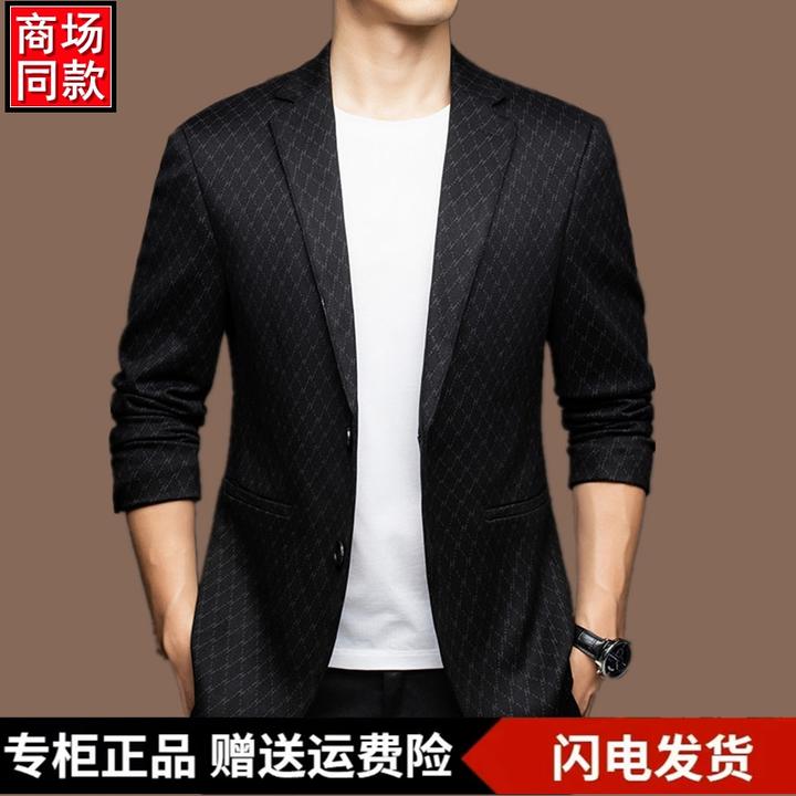 意大利专柜正品秋冬新款中青年男士西装外套商务休闲高档免烫西服