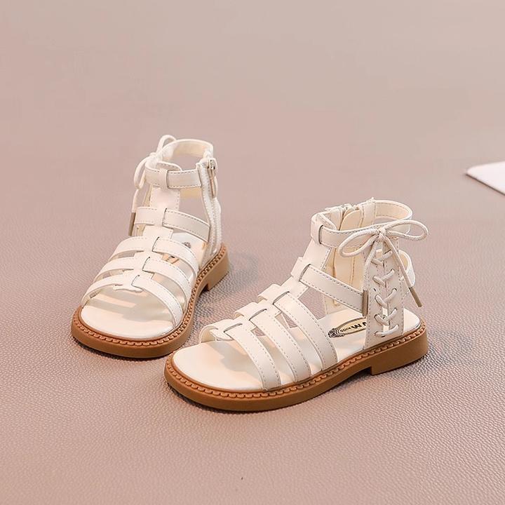 女森系夏季车缝线休闲风凉鞋罗马鞋宝宝软底公主鞋童鞋