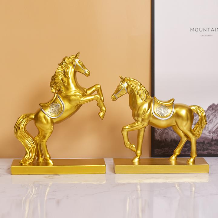 高端酒柜摆件轻奢新中式客厅办公室招财马到成功乔迁开业礼品装饰