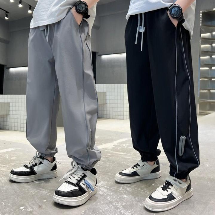 男童冰丝裤子夏装儿童装防蚊裤夏季薄款中大童男孩帅气速干运动裤