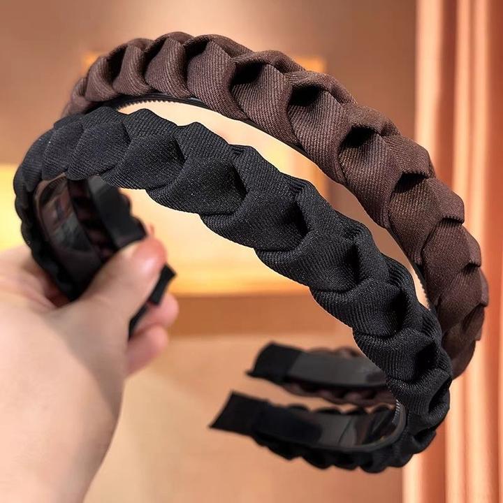 非金属布艺发饰 高颅顶发箍女款头箍压发卡头饰麻花辫百搭高级感