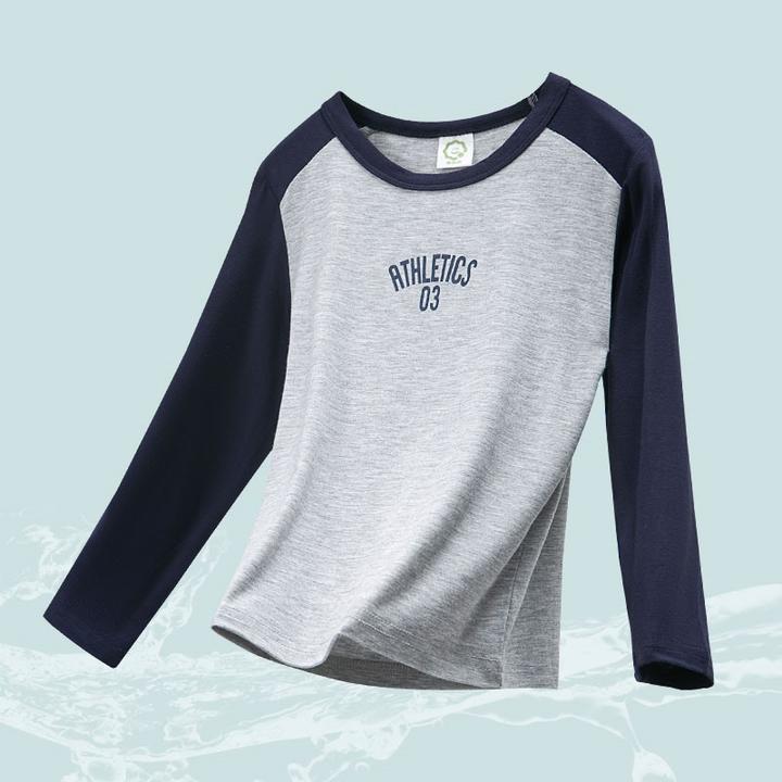 儿童春夏季男童长袖打底衫中大小童贴身上衣内搭t恤青少年童装