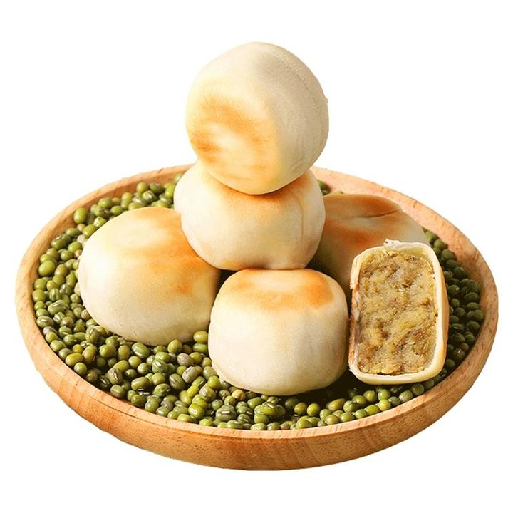 香甜软糯冰皮绿豆饼系列330克/盒【10个饼装/盒】烘烤常温食用即食
