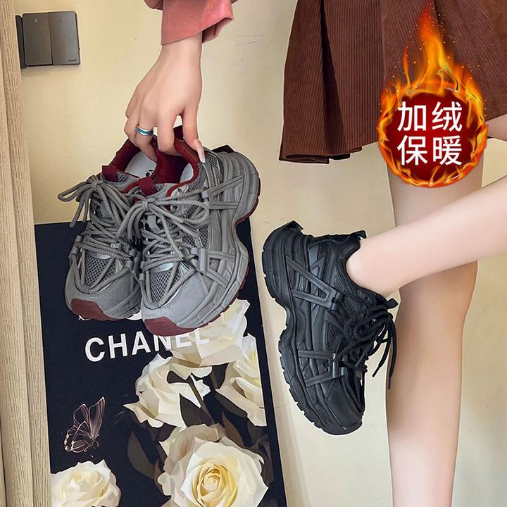 厚底老爹鞋女休闲运动鞋2024新款老爹鞋百搭运动女鞋P2131